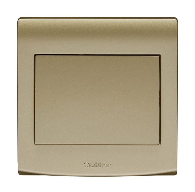 سويتش 10 أمبير - دقمة عريضة - فردي - اتجاه واحد - ذهبي