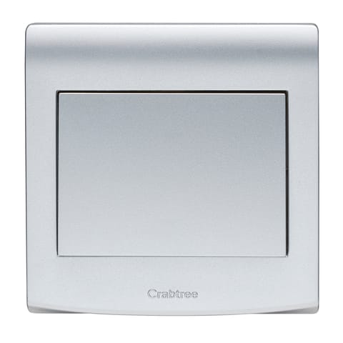 سويتش 10 أمبير - دقمة عريضة - فردي - اتجاه واحد - فضي