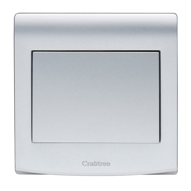 سويتش 10 أمبير - دقمة عريضة - فردي - اتجاه واحد - فضي