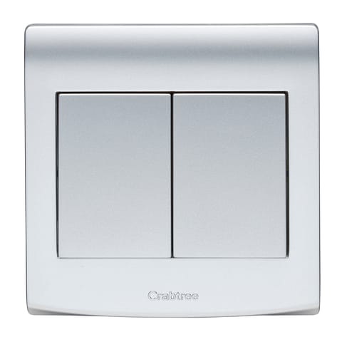 سويتش 10 أمبير - دقمة عريضة - زوجي - اتجاهين - فضي