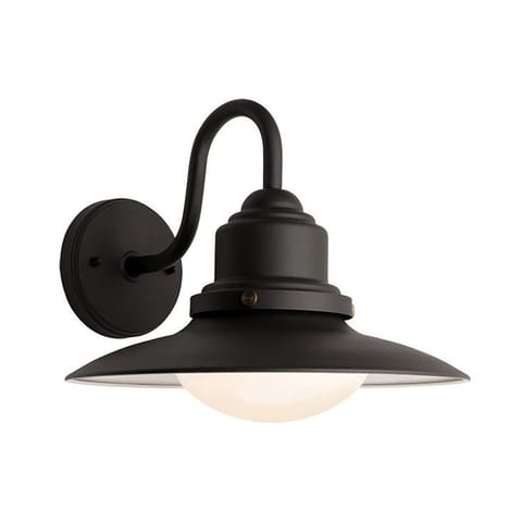 إضاءة حائط ديكورية مطري - مع هولدر E27 تعمل حتى 60 وات -  ألومنيوم - أسود