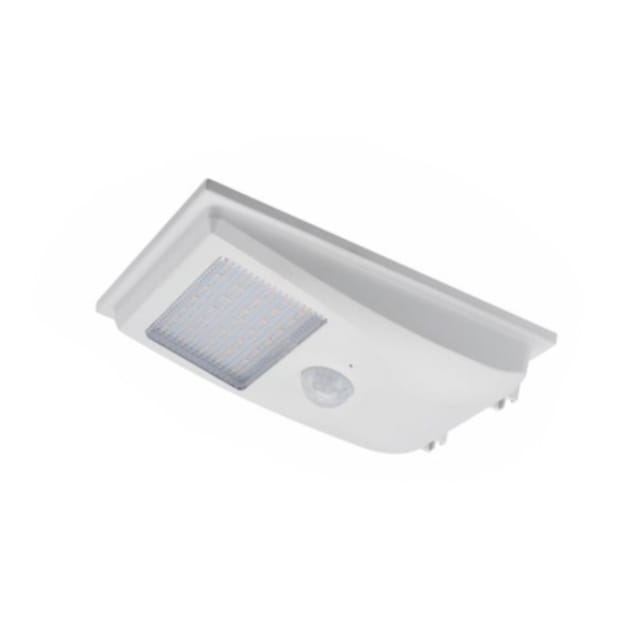 كشاف حائط خارجي يعمل بالطاقة الشمسية مع حساس  20 وات - لون الاضاءة اصفر -1600 لومن - شاسية لون ابيض