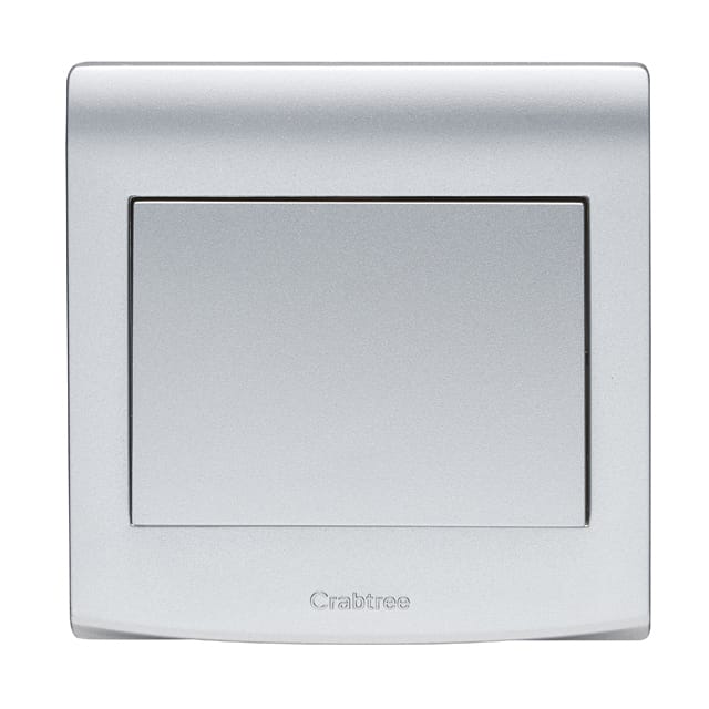 مفتاح مفرد 2 واي فضي كبسة عريضة (كرابتري اليبس) EP770/ WH كرابتري إليبس